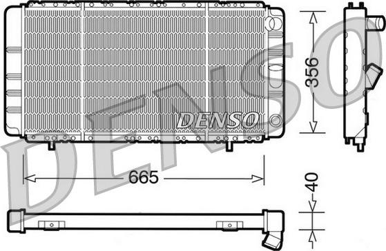 Denso DRM23021 - Радиатор, охлаждение двигателя autodif.ru
