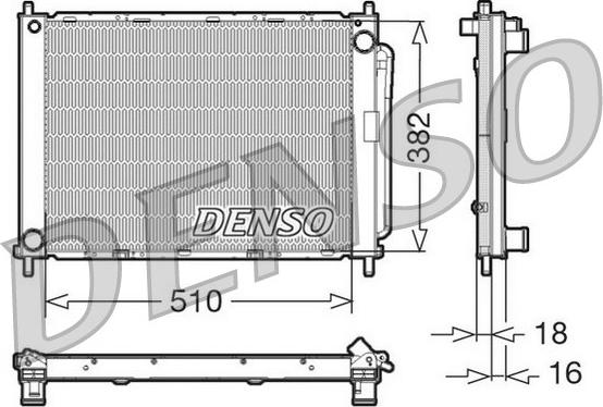 Denso DRM23100 - Радиатор системы охлаждения autodif.ru