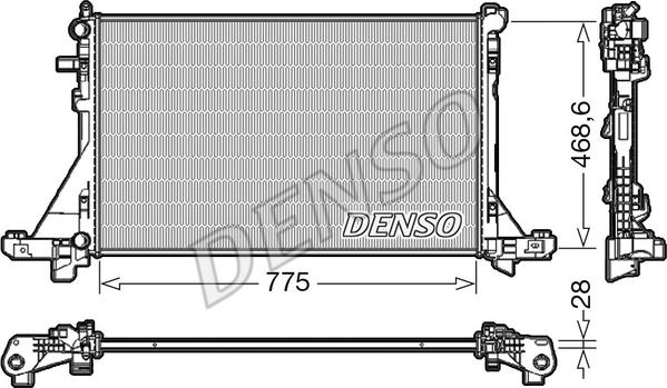 Denso DRM23112 - Радиатор, охлаждение двигателя autodif.ru