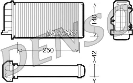 Denso DRR09001 - Теплообменник, отопление салона autodif.ru