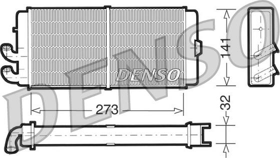 Denso DRR02001 - Теплообменник, отопление салона autodif.ru