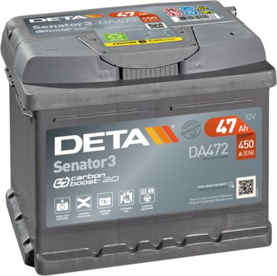 DETA DA472 - Стартерная аккумуляторная батарея, АКБ autodif.ru