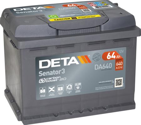DETA DA640 - Стартерная аккумуляторная батарея, АКБ autodif.ru
