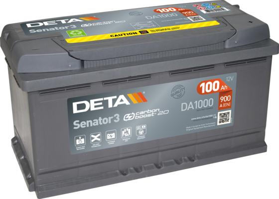 DETA DA1000 - Стартерная аккумуляторная батарея, АКБ autodif.ru