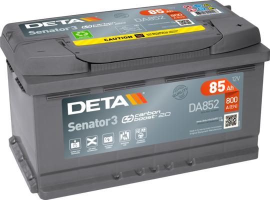 DETA DA852 - Стартерная аккумуляторная батарея, АКБ autodif.ru