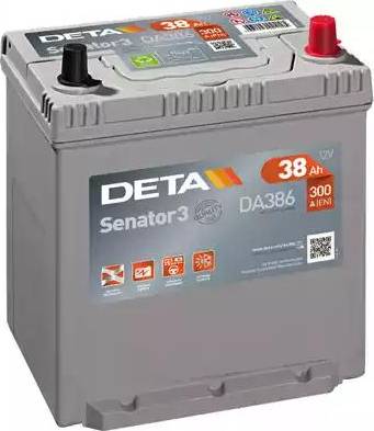 DETA DA386 - Стартерная аккумуляторная батарея, АКБ autodif.ru