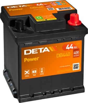 DETA DB440 - Стартерная аккумуляторная батарея, АКБ autodif.ru