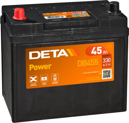 DETA DB455 - Стартерная аккумуляторная батарея, АКБ autodif.ru