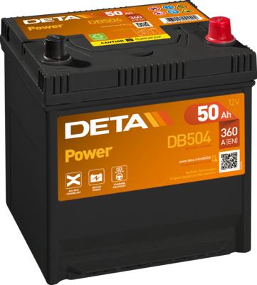 DETA DB504 - Стартерная аккумуляторная батарея, АКБ autodif.ru