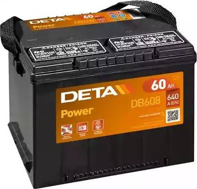 DETA DB608 - Стартерная аккумуляторная батарея, АКБ autodif.ru
