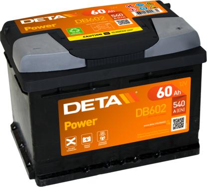 DETA DB602 - Стартерная аккумуляторная батарея, АКБ autodif.ru
