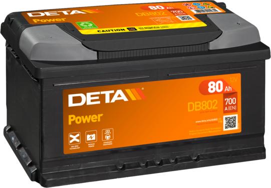 DETA DB802 - Стартерная аккумуляторная батарея, АКБ autodif.ru