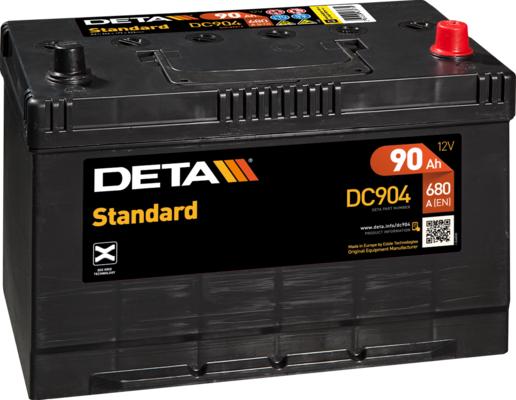 DETA DC904 - Стартерная аккумуляторная батарея, АКБ autodif.ru