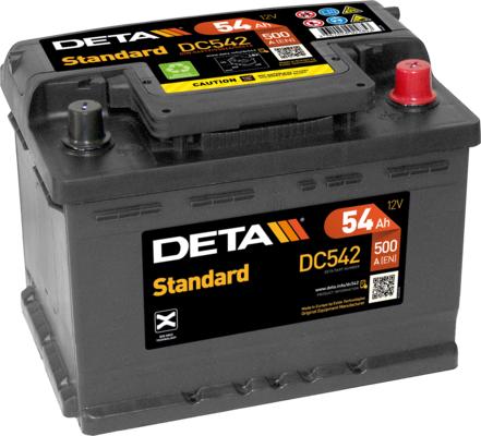 DETA DC542 - Стартерная аккумуляторная батарея, АКБ autodif.ru