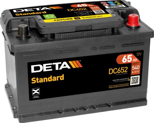 DETA DC652 - Стартерная аккумуляторная батарея, АКБ autodif.ru