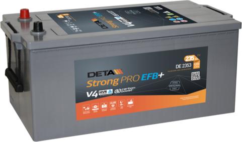 DETA DE2353 - Стартерная аккумуляторная батарея, АКБ autodif.ru