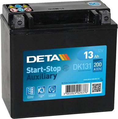 DETA DK131 - Стартерная аккумуляторная батарея, АКБ autodif.ru