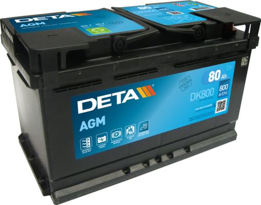 DETA DK800 - Стартерная аккумуляторная батарея, АКБ autodif.ru