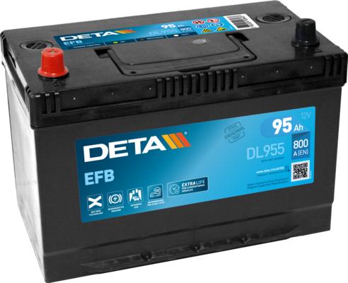 DETA DL955 - Стартерная аккумуляторная батарея, АКБ autodif.ru