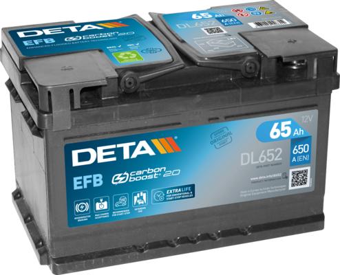 DETA DL652 - Стартерная аккумуляторная батарея, АКБ autodif.ru