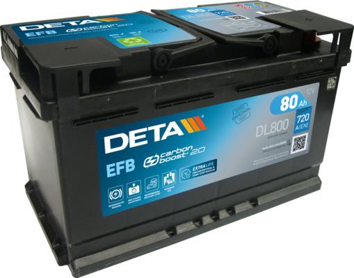 DETA DL800 - Стартерная аккумуляторная батарея, АКБ autodif.ru
