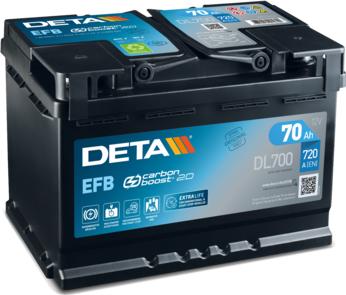 DETA DL700 - Стартерная аккумуляторная батарея, АКБ autodif.ru