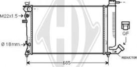 Diederichs DCM1701 - Радиатор, охлаждение двигателя autodif.ru