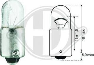 Diederichs LID10074 - Лампа накаливания, фонарь установленный в двери autodif.ru