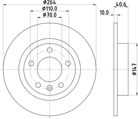 DON PCD14402 - Тормозной диск autodif.ru