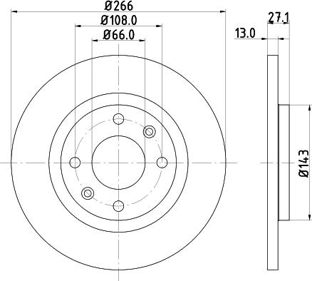 DON PCD10822 - Тормозной диск autodif.ru