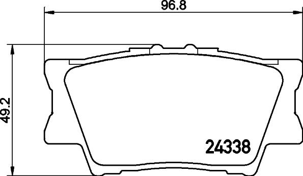 DON PCP1096 - комплект колодок для дисковых тормозов autodif.ru