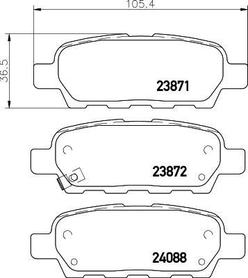 DON PCP1046 - Тормозные колодки, дисковые, комплект autodif.ru