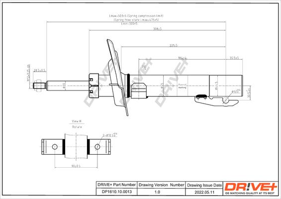 Dr!ve+ DP1610.10.0013 - Амортизатор autodif.ru