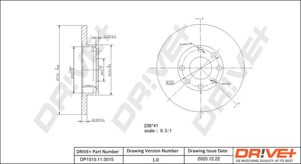 Dr!ve+ DP1010.11.0015 - Тормозной диск autodif.ru