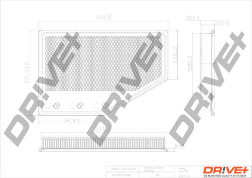 Dr!ve+ DP1110.10.0590 - Воздушный фильтр, двигатель autodif.ru
