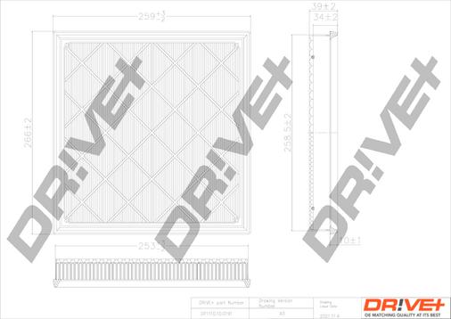 Dr!ve+ DP1110.10.0191 - Воздушный фильтр, двигатель autodif.ru