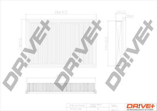 Dr!ve+ DP1110.10.0189 - Воздушный фильтр, двигатель autodif.ru