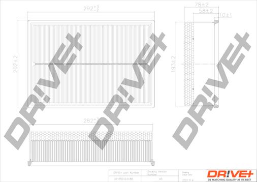 Dr!ve+ DP1110.10.0188 - Воздушный фильтр, двигатель autodif.ru