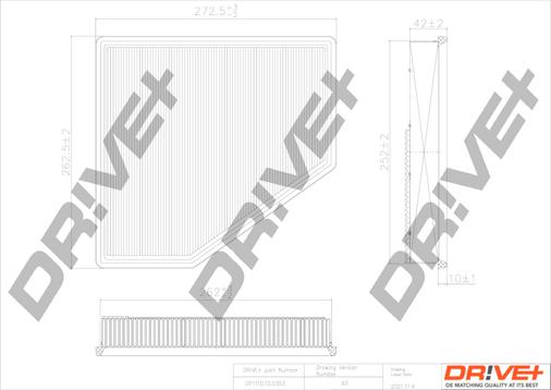 Dr!ve+ DP1110.10.0353 - Воздушный фильтр, двигатель autodif.ru