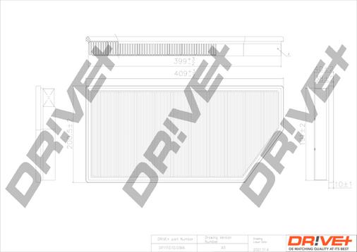 Dr!ve+ DP1110.10.0366 - Воздушный фильтр, двигатель autodif.ru