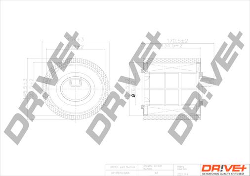 Dr!ve+ DP1110.10.0264 - Воздушный фильтр, двигатель autodif.ru