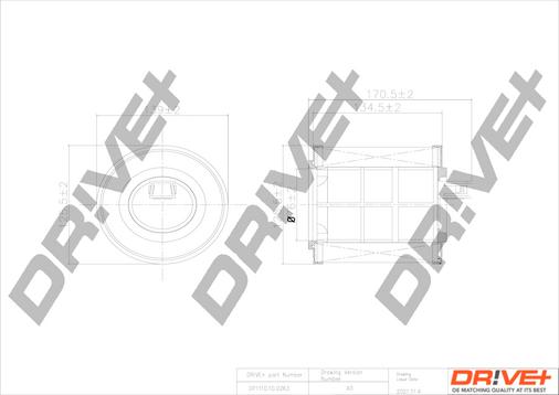 Dr!ve+ DP1110.10.0263 - Воздушный фильтр, двигатель autodif.ru