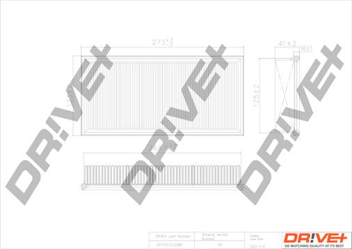 Dr!ve+ DP1110.10.0289 - Воздушный фильтр, двигатель autodif.ru