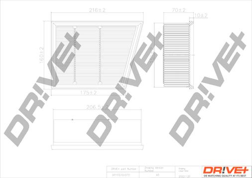 Dr!ve+ DP1110.10.0771 - Воздушный фильтр, двигатель autodif.ru