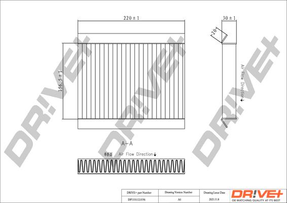 Dr!ve+ DP1110.12.0196 - Фильтр воздуха в салоне autodif.ru