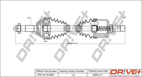 Dr!ve+ DP2110.10.0284 - Приводной вал autodif.ru