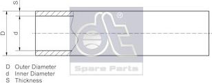 DT Spare Parts 9.86008 - трубка пневмосистемы! 8x1 (пластик/25м)\Scania P/G/R/T autodif.ru