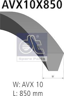 DT Spare Parts 4.81438 - Клиновой ремень, поперечные рёбра autodif.ru