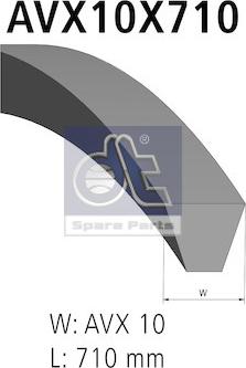 DT Spare Parts 12.15425 - Клиновой ремень, поперечные рёбра autodif.ru