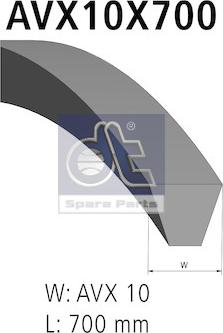 DT Spare Parts 3.34258 - Клиновой ремень, поперечные рёбра autodif.ru